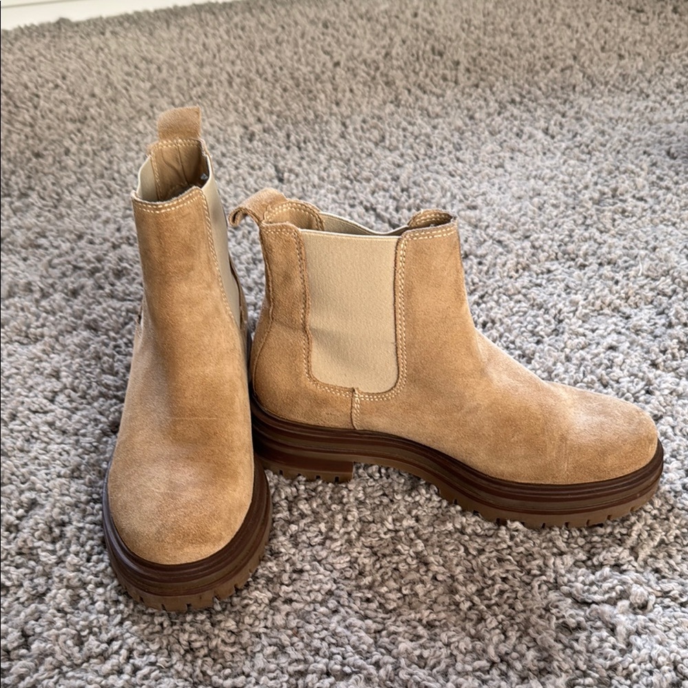 Tan Suede Chelsea Boots